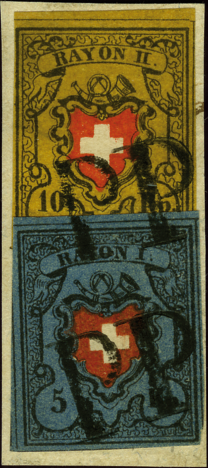 1850, Rayon I ohne KE Type 7 und Rayon II mit KE, Type 6