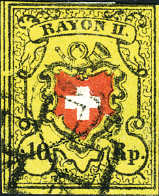 10 Rp. schwarz-rot-gelb, Type 31, Stein B1 (RU)