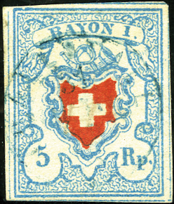 5 Rp. hellblau-rot, Type 33, Stein C1 (RU)