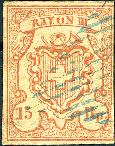 15 Rp. ziegelrot, Type 6