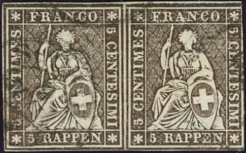 5 Rp. braun, Berner Druck, 4. Druckperiode