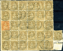 20 Rp. orange, 1 Fr. goldbronze gelblich