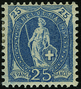 25 Rp. hellblau, Type 2
