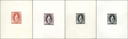 1905, Girardet-Proben im Kupferdruck 25 Rp. rotorange, rotbraun und schwarz
