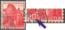 20 Rp. San Salvatore, "Doppelprägung"