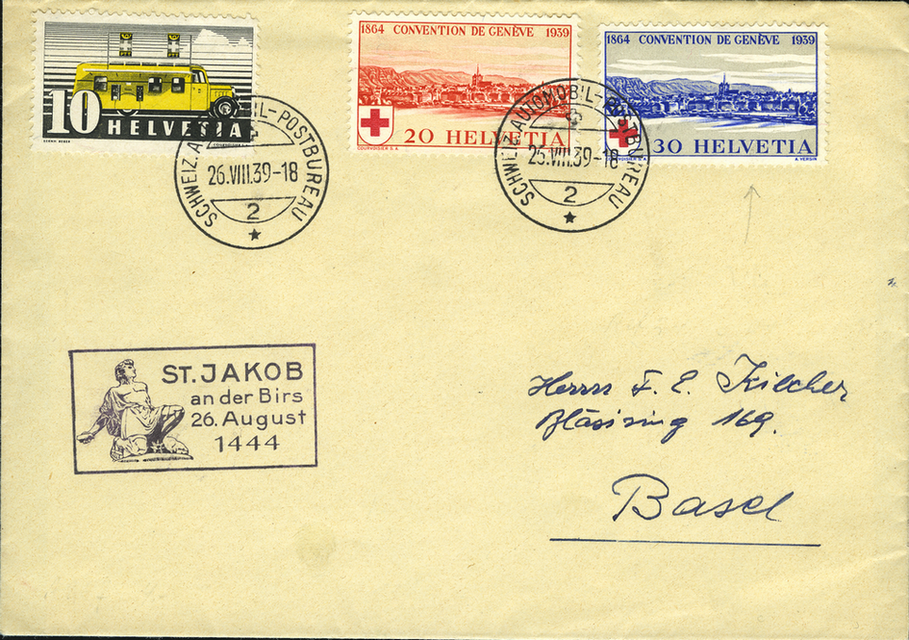 30 Rp. von Genf, "Retouche im Graudruck unter VE von Helvetia"