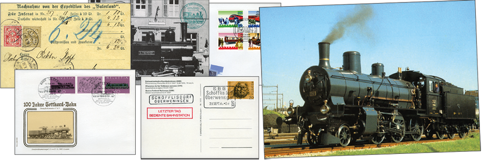 Eisenbahn-Kollektion mit über 12 Belegen mit Stations- und Sonderstempeln