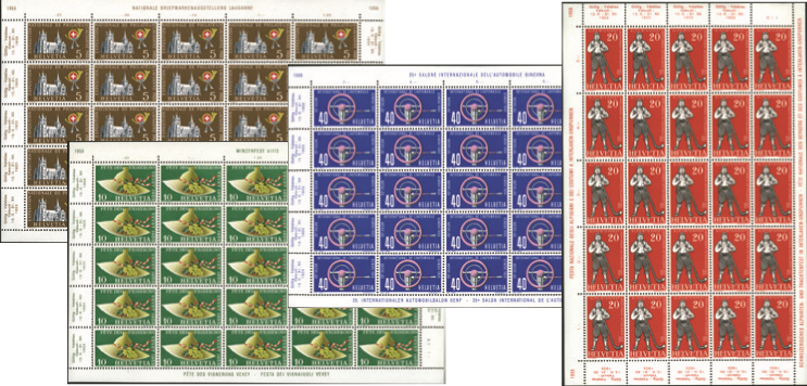 1955, Werbe- und Gedenkmarken