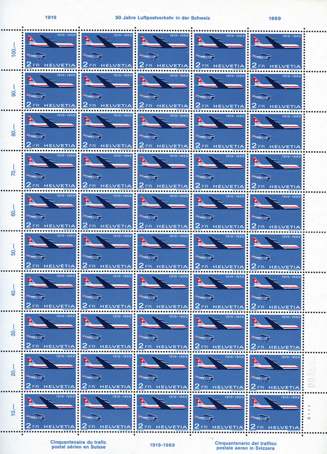 200 Rp. 50 Jahre Flugpost