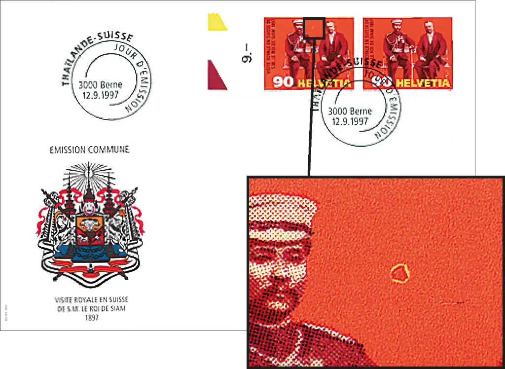 90 Rp. Besuch des Königs von Siam vor 100 Jahren, "UFO beim König"