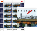 100 Rp. Alte Rheinbrücke, Bad Säckingen, &quot;Schwarzer Rauch über der Kirchenschiff-Spitze&quot;