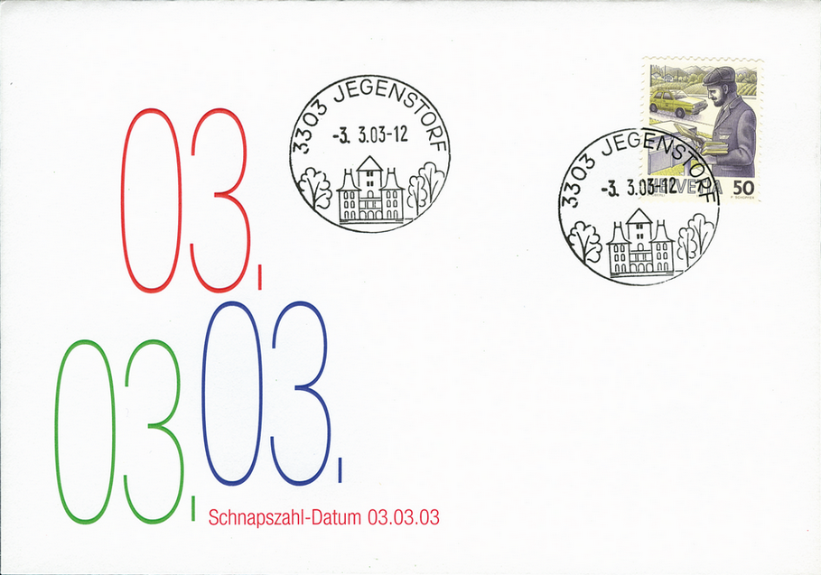 2003, Schnapszahl-Sonderbeleg
