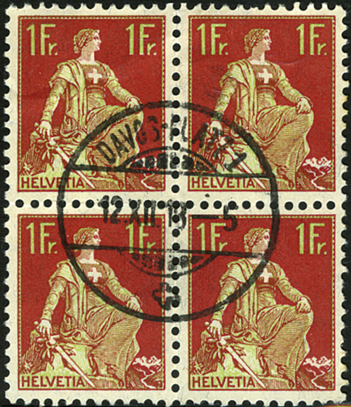 1 Fr. karmin-grün