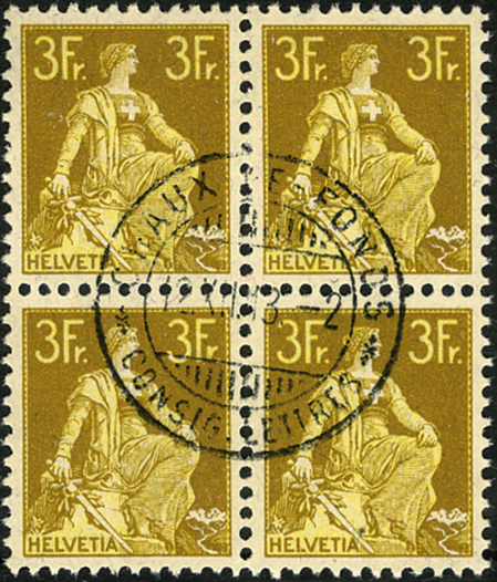 3 Fr. olivgelb-gelb