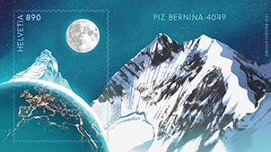 Crypto Stamp "Piz Bernina"