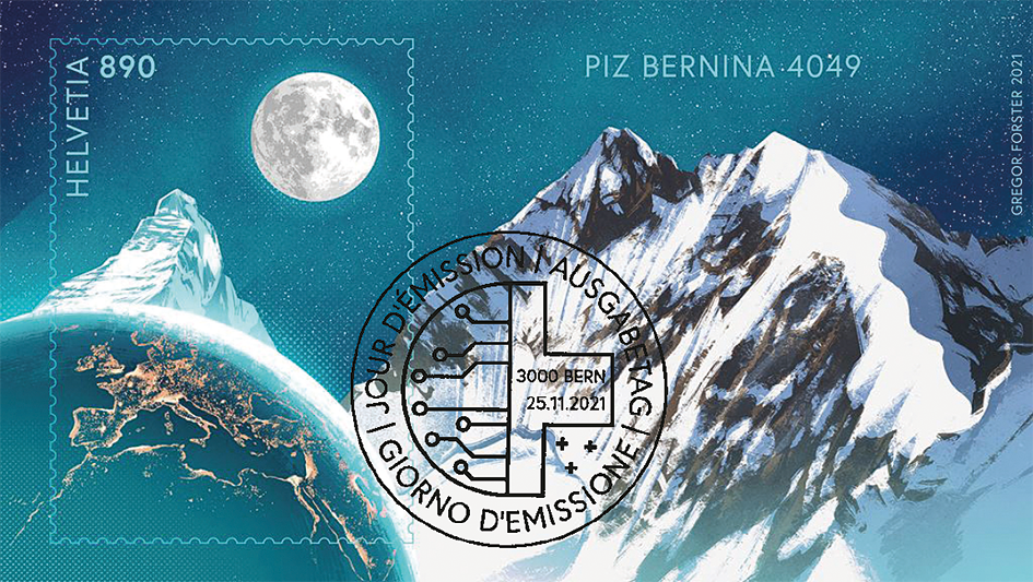 Crypto Stamp "Piz Bernina"