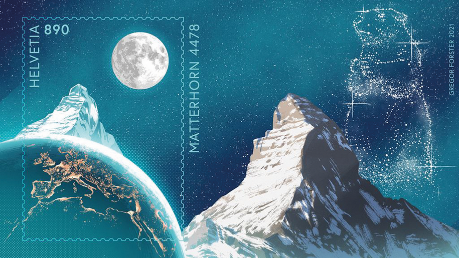 Crypto Stamp &quot;Matterhorn mit Murmeltier&quot;