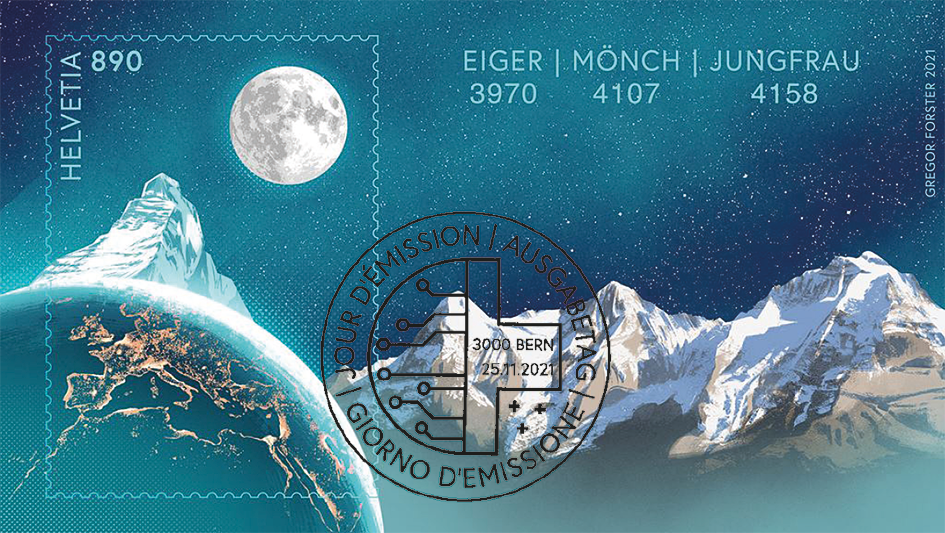 Crypto Stamp &quot;Eiger, Mönch und Jungfrau&quot;
