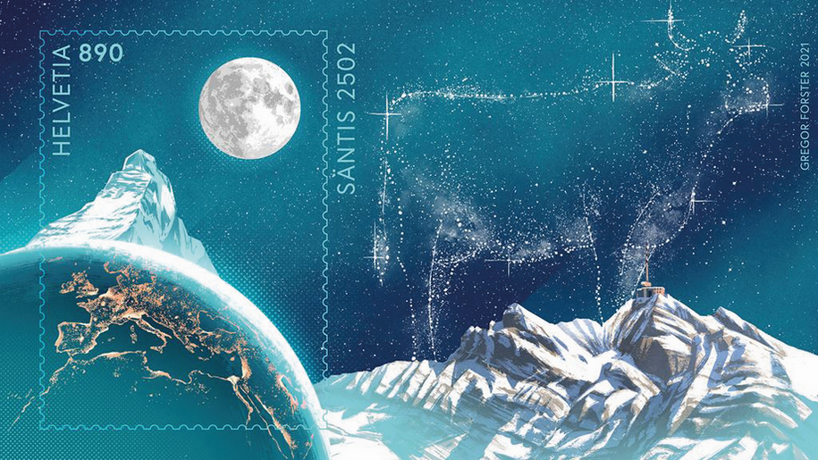 Crypto Stamp "Säntis mit Kuh"