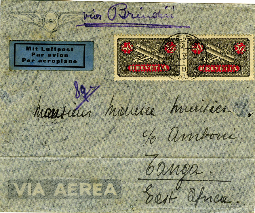 1935, Schweiz-Tanga (East Africa)