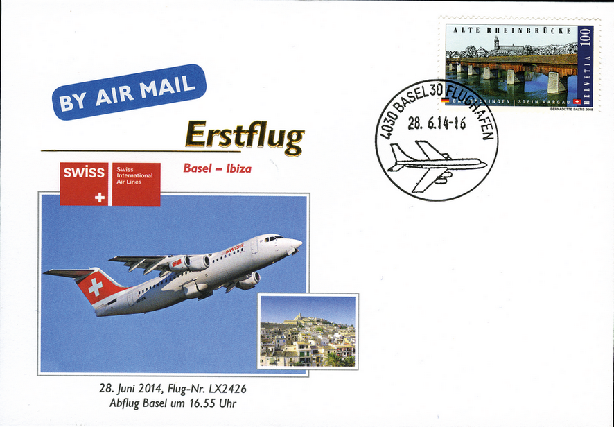2014, Erstflug Swiss Airlines Basel-Ibiza
