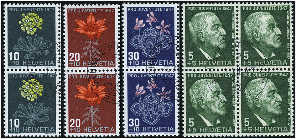 1947, Bildnis Jacob Burckhardts und Alpenblumenbilder