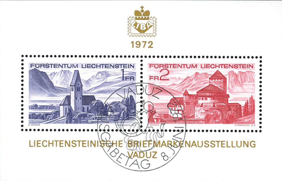 1972, 8. Liechtensteinische Briefmarkenausstellung- LIBA '72