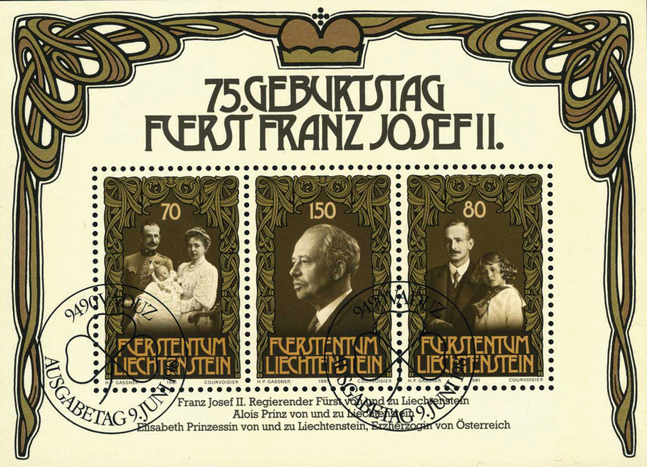 1981, 75. Geburtstag von Fürst Franz II. von Liechtenstein