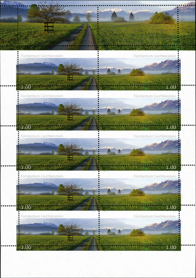 2010, Liechtenstein Panorama, Zähnungsverschiebung