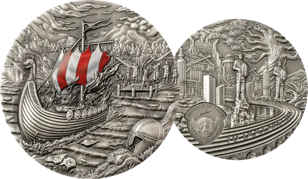 2022, 2 Unzen "Wikingerschiff", Palau