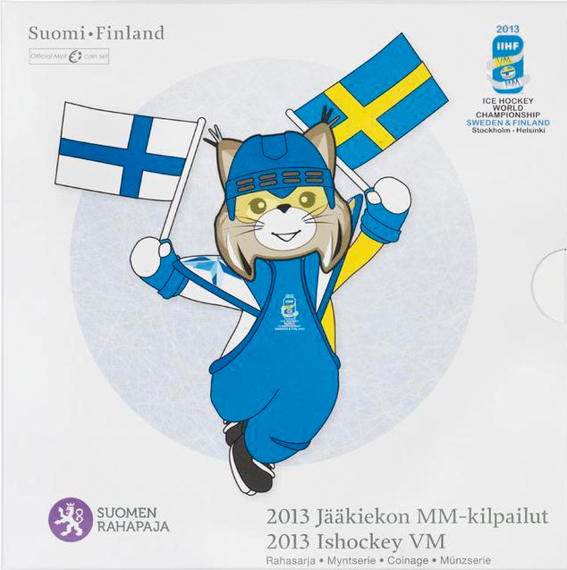 2013, EURO-Kursmünzen-Satz "Eishockey WM 2013"
