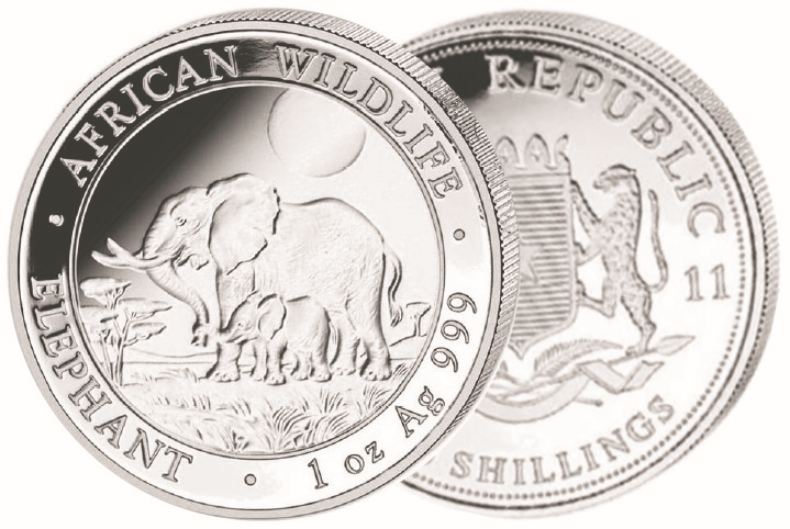 2011, Silber-Anlagemünze &quot;Elefant&quot; von Afrika
