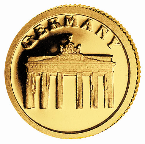 2010, Goldmünze "25 Jahre Deutsche Einheit-Brandenburg Tor"