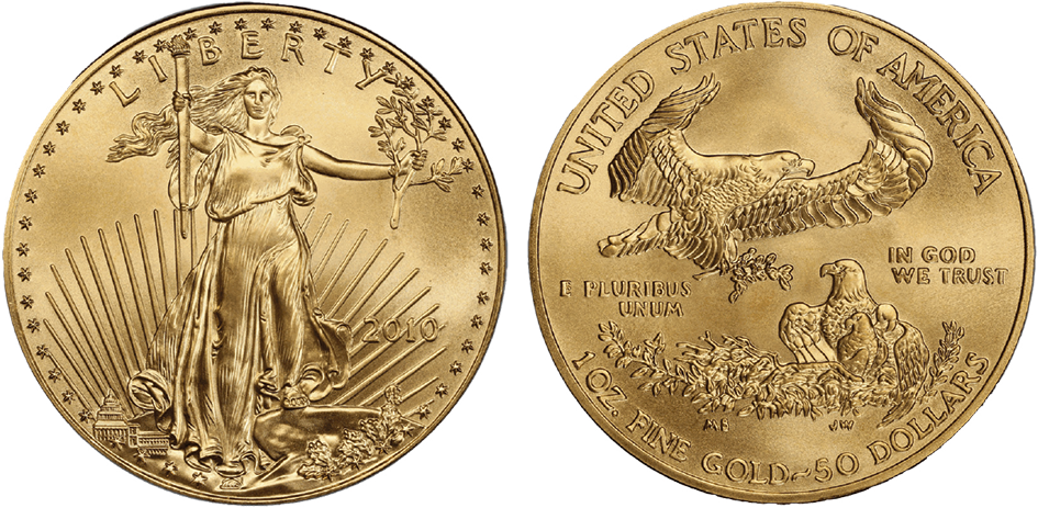 50 USD &quot;American Eagle&quot;, Gold Au (0.9167), 1 Unze Feingold, 33,93 g schwer