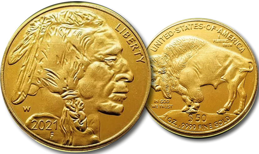 2021,  50 US Dollar, American Buffalo Indian Head