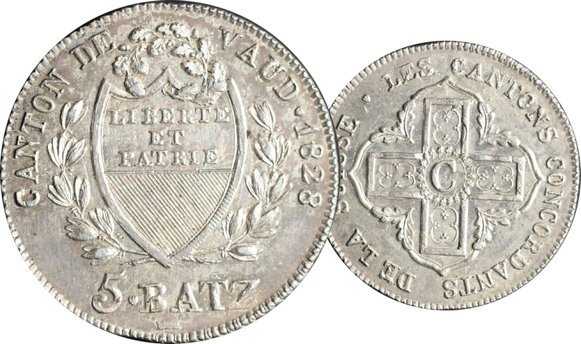 1828, 5 Batzen Waadt