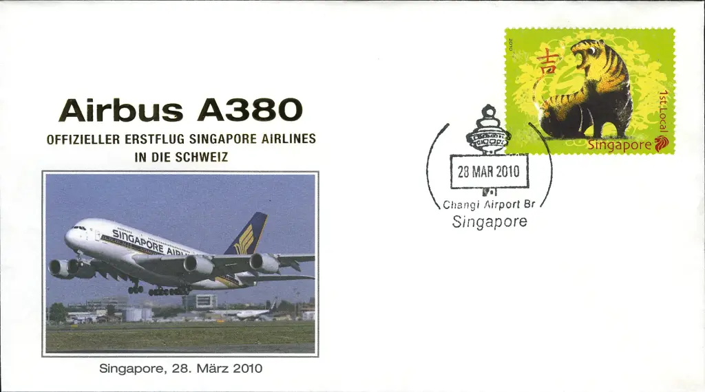 A380, Erstflug Singapore - Zürich
