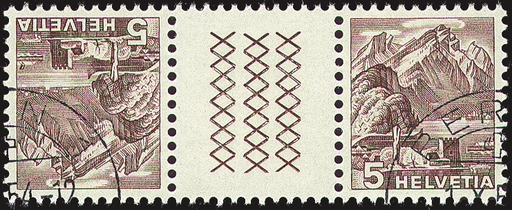 [7350.57.04] 5+5 Rp. Pilatus, gelbbraun