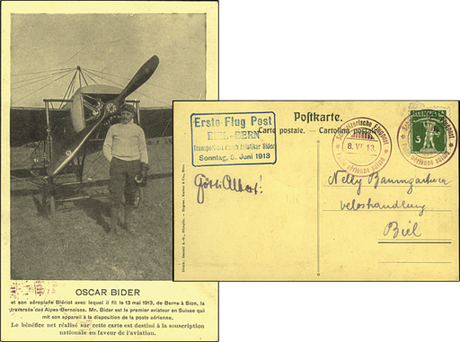 [7360.10.15] 1913, Postflug Biel-Bern