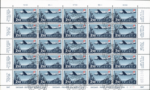 [7370.42.05] 1947, Swissair-Sonderflugpostmarke