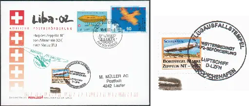 [7372.2002.01] 2002, Zeppelin Vierländerflug: Altenrhein -Vaduz