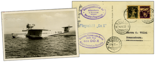 [7374.32.28] 1932, DO-X-Überflug nach Italien (Abnahmeflug) Bodensee - Genua - La Spezia vom 13. Mai
