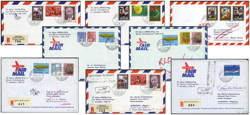 [7374.76.01] 1974, Zürich - Kapstadt, Erinnerungspost "50 Jahre Afrika-Flüge Mittelholzerflug"