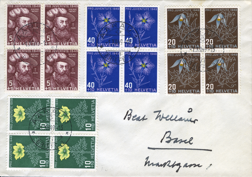 [7396.129.04] 1949, Bildnis Niklaus Wengi und Alpenblumenbilder