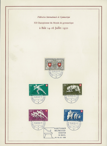 [7400.46.11] 1950, 100 Jahre Eidgenössische Post und Sportdarstellungen