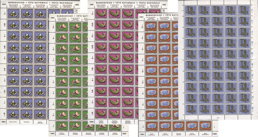 [7400.96.06] 1960, Mineralien und Versteinerungen, Symbole