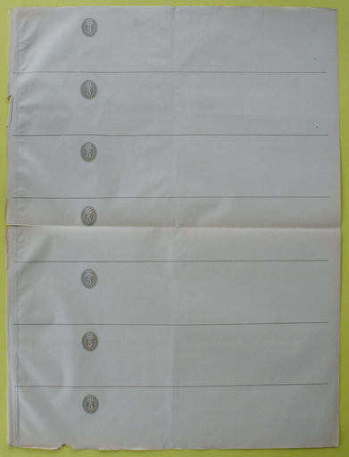 [7591.8.01] 1874, 5 Cts Streifband rotbraun