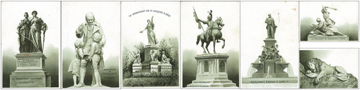 [7591.1898.01] 1898, Schweizer Denkmäler, 7 verschiedene Karten