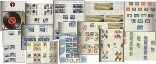 [7300.1972.01] 1972-2020, Sammlung Schweiz- Viererblocks und Einzelmarken