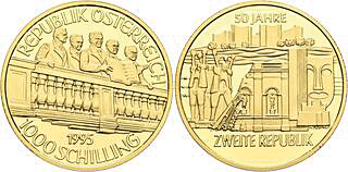 [7997.1995.57] 1995, 1000 Schilling "50 Jahre Zweite Republik"